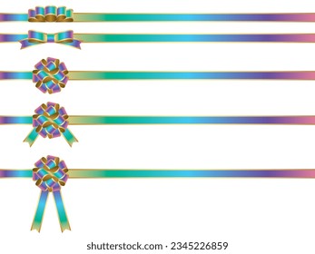 Illustration set of various ribbons
