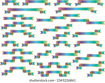 Illustration set of various ribbons