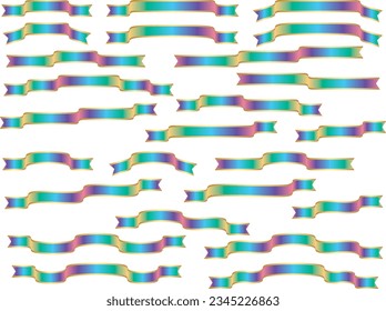 Illustration set of various ribbons