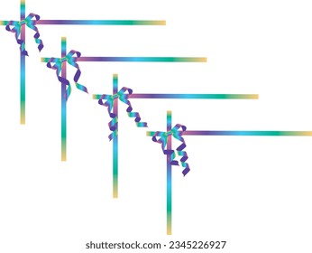 Illustration set of various ribbons
