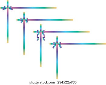 Illustration set of various ribbons