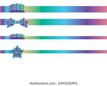 Conjunto de ilustraciones de varias cintas