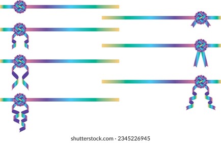 Illustration set of various ribbons