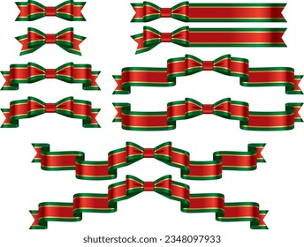 Conjunto de ilustraciones de varias cintas