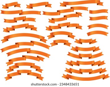Illustration set of various ribbons
