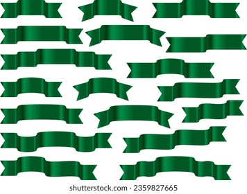 Illustration set of various ribbons
