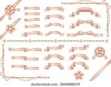 Conjunto de ilustraciones de varias cintas