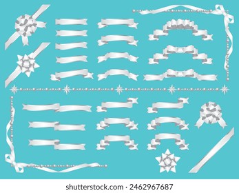 Illustration set of various ribbons