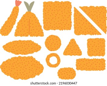 Illustration set of various shapes of fly