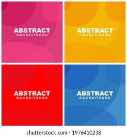Illustration set vector of abstract background in red, yellow, blue, and pink color. Good to use for banner, social media template, poster and flyer template, etc.