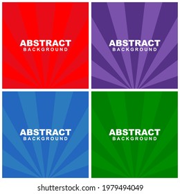 Illustration set vector of abstract background in blue, green, violet, and red color. Good to use for banner, social media template, poster and flyer template, etc