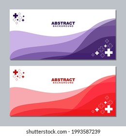 Illustration set vector of abstract business white background color with violet and red element. Good to use for banner, social media template, poster and flyer template, etc