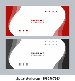 Conjunto de ilustraciones vector de color de fondo blanco comercial abstracto con elemento rojo y gris. Es bueno usar para banner, plantilla de medios sociales, afiches y planilla de volante, etc