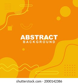 Illustration set vector of abstract business yellow orange background color with strip and dots element. Good to use for banner, social media template, poster and flyer template, etc