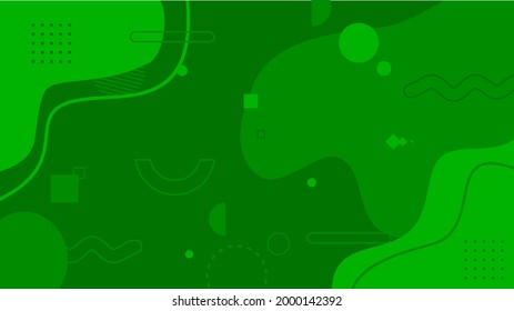 Ilustración conjunto vector de color de fondo verde empresarial abstracto con elemento tira y puntos. Es bueno usar para banner, plantilla de medios sociales, afiches y planilla de volante, etc