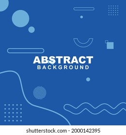 Illustration set vector of abstract business blue background color with strip and dots element. Good to use for banner, social media template, poster and flyer template, etc