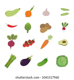illustration set vegetable