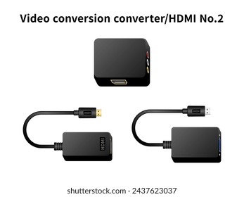 It is an illustration set of video conversion converterHDMI No.2.