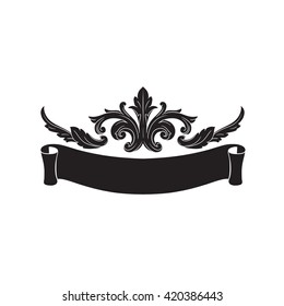Illustration of set of vintage design elements. Baroque vector. Premium quality. Baroque ornament.  Antique style acanthus foliage swirl decorative design element filigree calligraphy vector