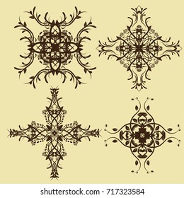 illustration of set of vintage design elements
