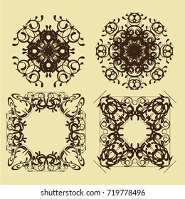 illustration of set of vintage design elements
