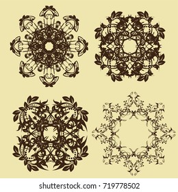 illustration of set of vintage design elements
