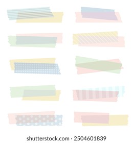 It is an illustration set of watermark masking tape.