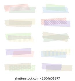 It is an illustration set of watermark masking tape.