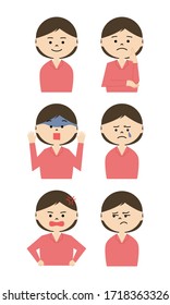 Illustration set of woman 1