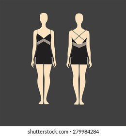 illustration of a set of women's jersey