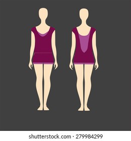 illustration of a set of women's jersey
