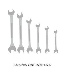 Llave de conjunto de ilustración aislada sobre fondo blanco