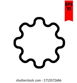 illustration of setting flat icon