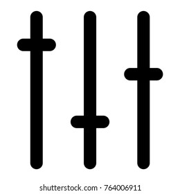 Illustration of settings buttons icon on white background