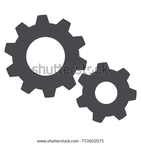 Illustration of settings icon on white background
