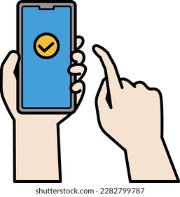 
Ilustración de la liquidación al operar un smartphone