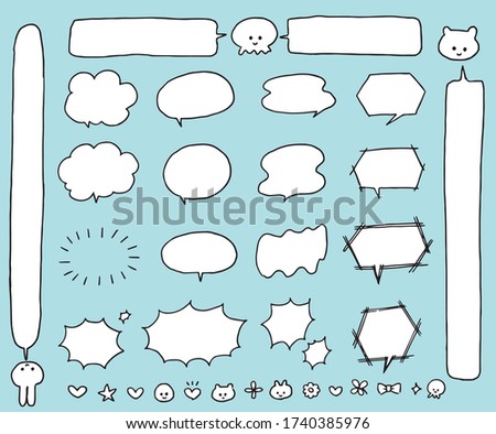 Illustration of several types of speech bubbles
