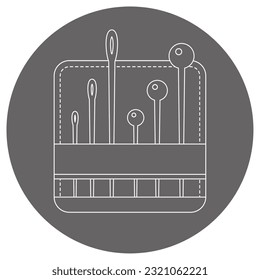 It is an illustration of the sewing set.