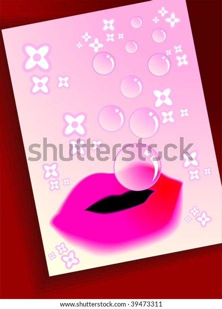 Illustration Sexual Picture Lips Background เวกเตอร์สต็อก ปลอดค่าลิขสิทธิ์ 39473311