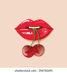 illustration. sexy lips
