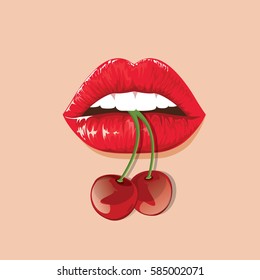 illustration. sexy lips