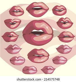 illustration of the sexy sensual lips.