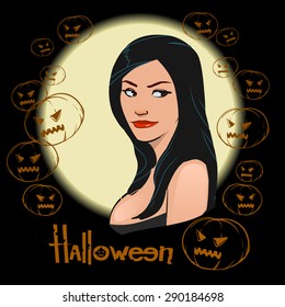 illustration of a sexy witch 