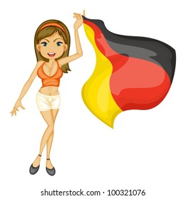 Illustration Sexy Woman Cheering German Stock Vector Royalty Free Shutterstock