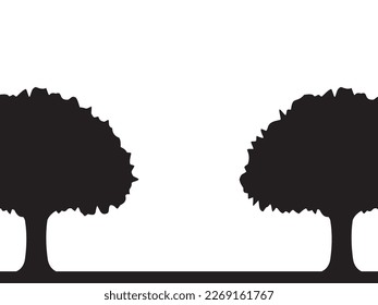 Illustration des Schattens einer Baumreihe