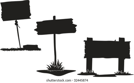 illustration shadows of wooden board on white