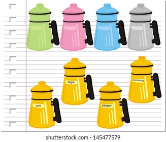 illustration shaker with on paper