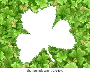 Illustration of a Shamrock Frame