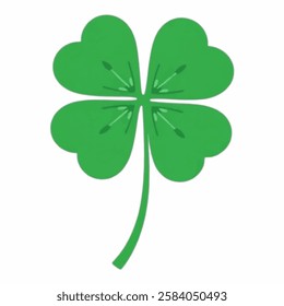 Illustration of a Shamrock for Luck and IrishThemed Designs Perfect for St Patrick’s Day, decorative elements, and cultural graphics