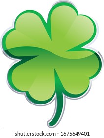 Illustration of shamrock, with white background vector